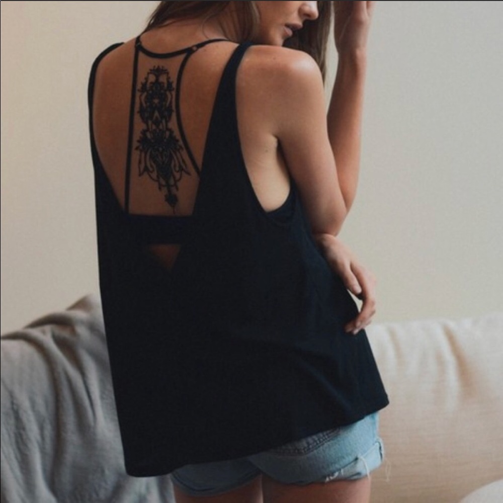 Tattoo Mesh Racerback Bralette - Picture 3 of 5